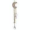 Fashion Elegant Women Lady Moon Rhinestone Crystal Tassel Long Chain Beads Dangle Hairpin Hair Clip Hair Jewelry(Bronze)