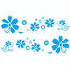 2 PCS/Set D-510 Flowers Pattern Car Modified Decorative Sticker(Blue)