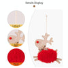 Christmas Tree Wooden Plush Elk Pendant Festival Decorations(Red)