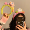 Cartoon Bear Hair Bands Plush Headdress Versatile Hairball Hair Accessories(Beige)