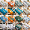 PVC Waterproof Oil-proof Embroidery Yarn Tablecloth, Size: 120x170cm(Ethnic Orange)