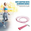 Steel Wire Skipping Skip Adjustable Fitness Jump RopeLength: 3m(Megenta)