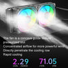 COOLMOON CM-YM-240T Digital ARGB Lens Edition Integrated Water Cooling CPU Cooler Temperature Display CPU Fan(White)