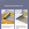 Hard Bristle Crevice  Brush Long Handle Floor Brush Wiper,Style: 3-section Rod(Deep Blue)