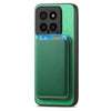 For Xiaomi Redmi K70 / K70 Pro 5G Retro Magsafe Card Bag PU Back Cover Phone Case(Green)