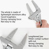 Aluminum Adjustable Large Opening Bathroom Wrench Hardware Tools, Specification: No Package Ordinary Version(Silver)