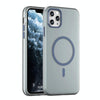 For iPhone 11 Pro Max MagSafe Frosted Translucent TPU + PC Full Coverage Phone Case(Dark Blue)