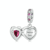 S925 Sterling Silver Permanent Love Heart Pendant DIY Beads(SCC2746)