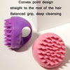 Round Hair Washing Brush Silicone Wet & Dry Multipurpose Massage Brush(Red)
