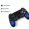 Wireless Bluetooth Diamond Texture Shock Touch Plate Game Handle Controller with Smart Indicator for Sony PS4(Blue)