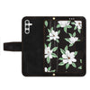 For Samsung Galaxy S25+ 5G Floral Pattern Leather Phone Case with Lanyard(Black)