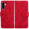 For Samsung Galaxy A26 5G Tiger Embossing Pattern Flip Leather Phone Case(Red)