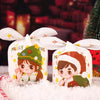 1bag Candy Packaging Bags Baking Biscuit Gift Bags 13.5x22cm(White Christmas Boy Girl)