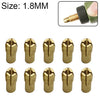 10 PCS Three-claw Copper Clamp Nut for Electric Mill FittingsBore diameter: 1.8mm