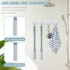 Foot Washing Brush Dry and Wet Toe Cleaning and Anti-Itch Brush, Style: Long Bristle(Lake Blue Gray)