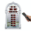 LCD Display Muslim AZAN Clock Prayer Church Alarm Clock, EU Plug(Silver)