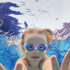 Cartoon Children Swimming Goggles Baby Waterproof Anti-fog High-definition Swimming Goggles(Blue Shark)