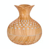 LED Light Aromatherapy Diffuser Home Small Vase Quiet Humidifier Aromatherapy Diffuser 2 In 1(Shallow Wood)