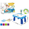 Children Multifunctional Projection Painting Toy Writing Board, wthout Watercolor Pen, Style: Blue (No Projection)