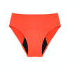 High Absorbency Women Period Panties 4-layer High Waist Seamless Menstrual Underwear, Size: XXXXL(Orange)