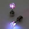 1 Pair Fashion LED Earrings Glowing Light Up Diamond Earring Stud(Pink)