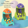 Children Rocket Grab Ball Machine Toys Mini Simulation Catching Crane Model(Purple Green)