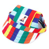 Dog Baseball Cap - Adjustable, Striped, Medium (28-41cm Neck)