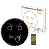 Car LED Funny Emoji Light Rear Windows Multifunctional Warning Smiley Light(Black)