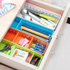 Adjustable Drawer Cutlery Divider Case Makeup Storage Organizer Box, Size:30x12x5cm(Orange)