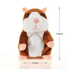 2019 Lovely Talking Little Hamster Toys For Children Speak Talking Sound Record Hamster Vibrating Nodded Mouse Toys Plush Toy(Grey 15CM)