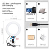 PULUZ 4 in 1 Vlogging Live Broadcast Smartphone Video Rig + 4.7 inch 12cm RGBW Ring LED Selfie Light + Microphone + Pocket Tripod Mount Kits with Cold Shoe Tripod Head(Red)