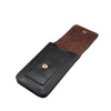 Lambskin Texture Men Phone Universal Double Lattice Waist Bag Leather Case, Size:S(Black)