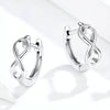 Infinite Love Platinum Plated Earrings S925 Sterling Silver Stud Earrings