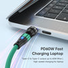 ENKAY PD60W Type-C to Type-C / 8 Pin Magnetic 540 Degrees Rotating Fast Charging Cable, Length:1m(Black)