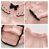 Autumn And Winter Girls Sweater + Half Skirt Knitted Set, Size: 120cm(Red)