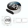 8816 LED Mirror Round Dual-purpose Alarm Clock (Black)