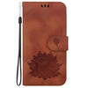 For Redmi K70 / K70 Pro Lotus Embossed Leather Phone Case(Brown)