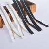100 PCS No.3 Metal Copper Zipper Pants Placket Zipper, Specification: 15cm(Light Gold + Black)