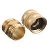 3/4GHT Brass Internal External Thread American Adapter Garden Hose Connector, : 4pcs /Pack Male & Female Adapters With Tape