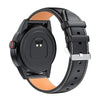 R6 1.32 inch Round Screen 2 in 1 Bluetooth Earphone Smart Watch, Support Bluetooth Call / Health Monitoring(Black Leather Strap)