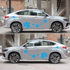 2 PCS/Set D-510 Flowers Pattern Car Modified Decorative Sticker(Blue)