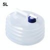PE Folding Water Bag Shrink Bucket Outdoor Portable Water Bottle, Capacity: 5L(Blue Cover)