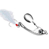 PROBEROS DW570 Fishing Lures Spinning Sequins Long Casting Tremor Swimming VIB Micro Tremor Zinc Alloy Bait(Silver) Weight: 17g