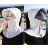 Ice Silk Sun Shade Hat Summer Face Mask Hat Cycling Sun Hat, Size: One Size(Light Gray)