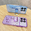 For Xiaomi Redmi K70 Gradient Glitter Immortal Flower Ring All-inclusive Phone Case(Blue)