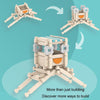 122pcs/Box Children Architecture Building Blocks Wooden House Mortise And Tenon Structure Assembled Toy