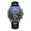 Ochstin 5039C Multifunctional Business Men Watch Luminous Waterproof Leather Quartz Watch(Black+Silver+Black)