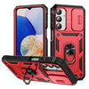 For Samsung Galaxy A26 5G Sliding Camshield TPU + PC Phone Case with Holder(Red+Black)