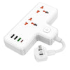 hoco AC12 Reise 2-position Expansion Socket with PD30W+3USB Ports, Cable Length: 8.5cm, US Plug(White)