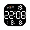 6633 LED Screen Digital Display Timing Desktop Alarm Clock Living Room Hanging Clock(White Light)